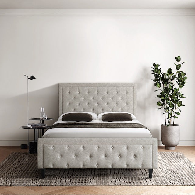 Florence Bed SuperKing   - Natural Linen