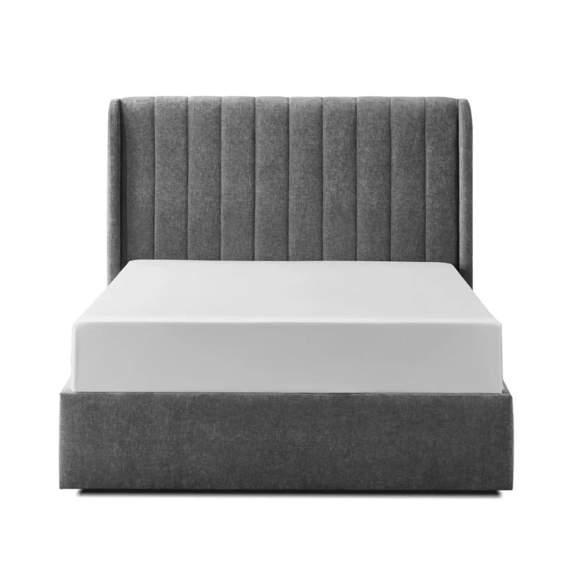 FRAN GREY OTTOMAN BED - 4FT