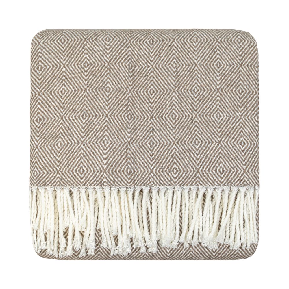 Scatter Box Geo Throw 127x178cm, Natural