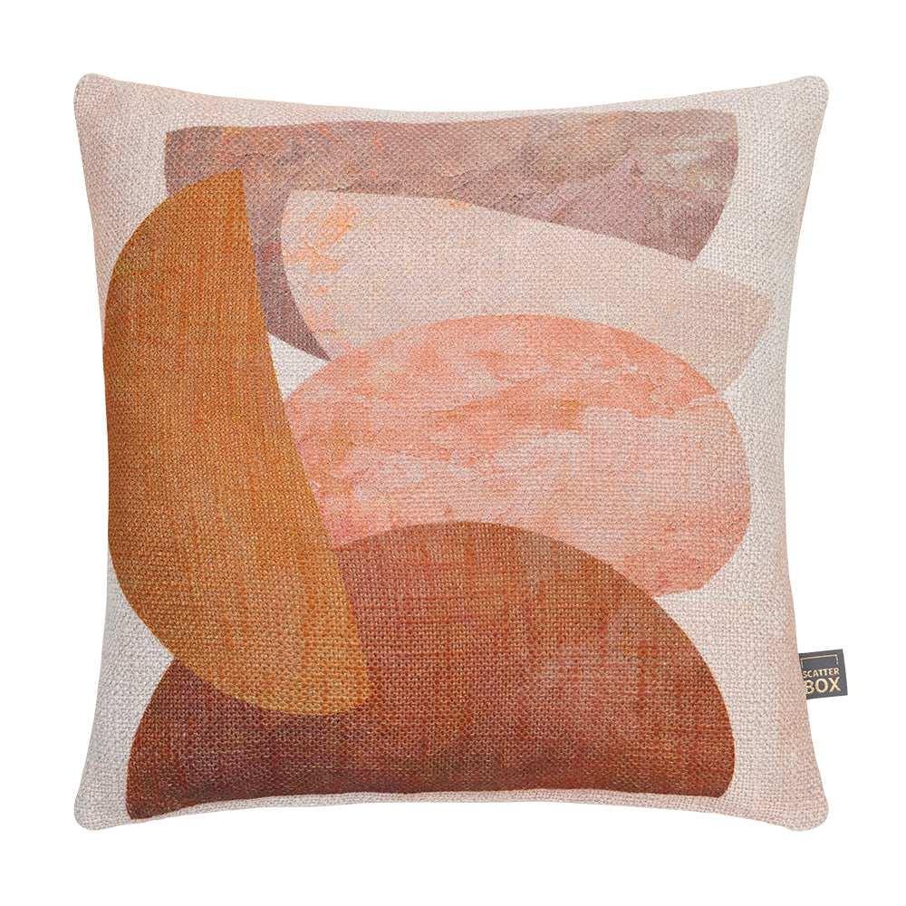 Geo Stack 45x45cm Cushion, Clay
