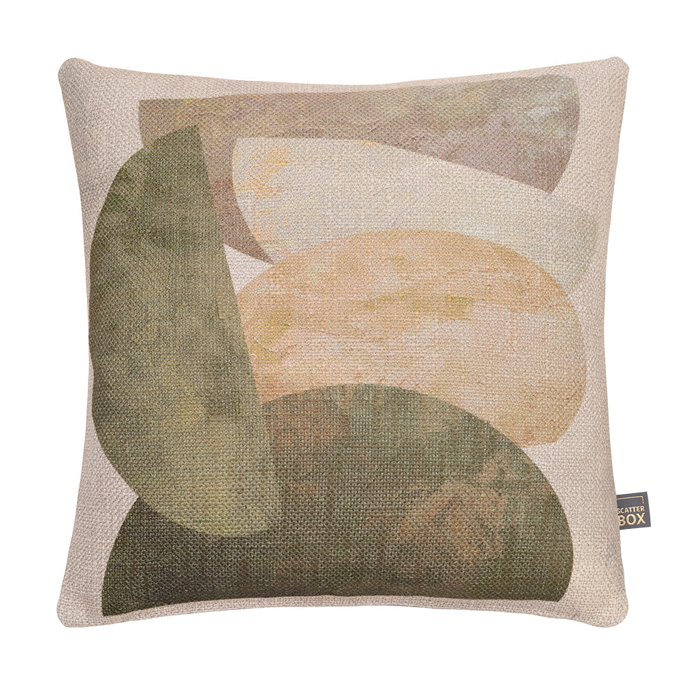 Geo Stack 45x45cm Cushion, Green