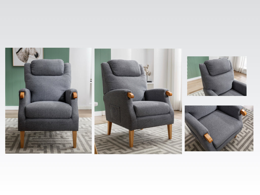 Aster Fireside Chair - Grey