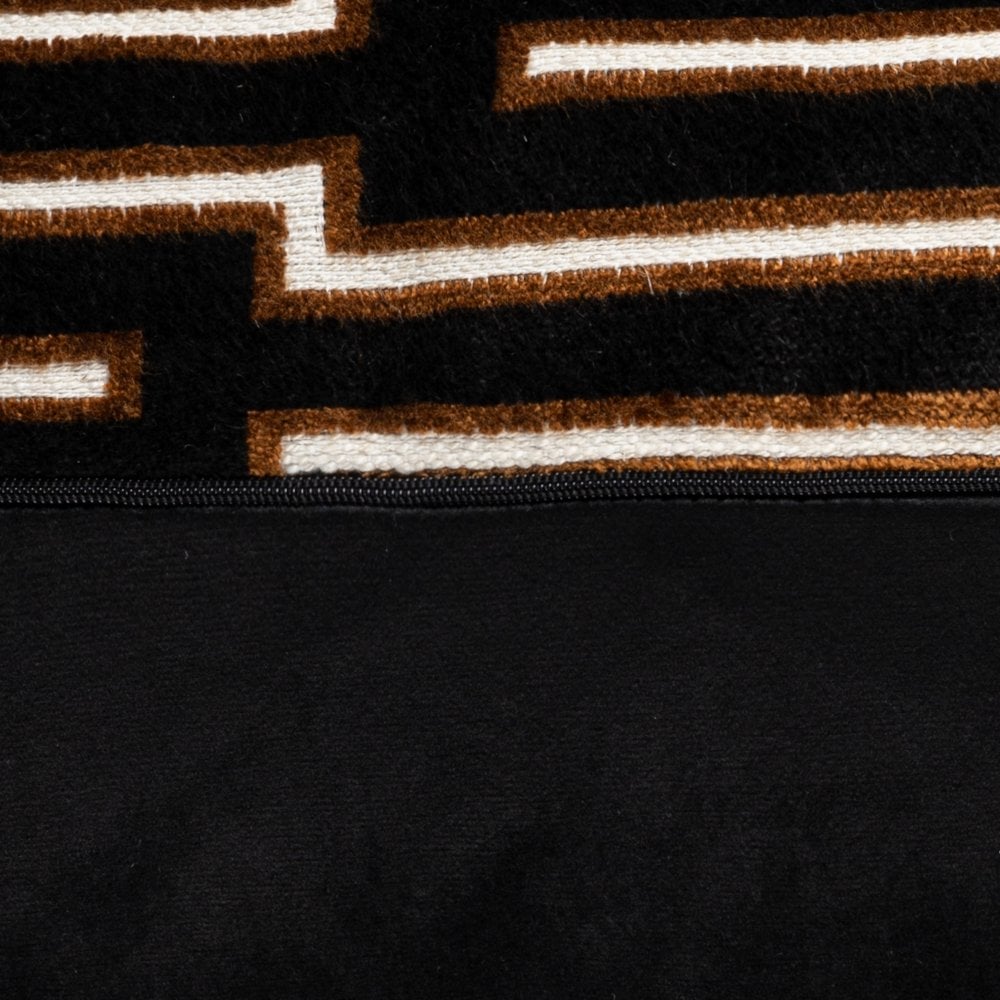 Scatter Box - Harrison Black/Cognac Cushion 43x43cm