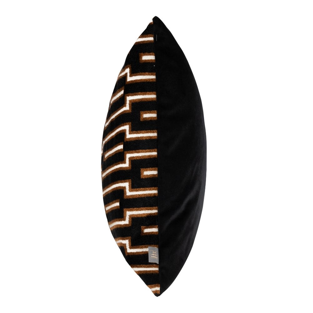 Scatter Box - Harrison Black/Cognac Cushion 43x43cm