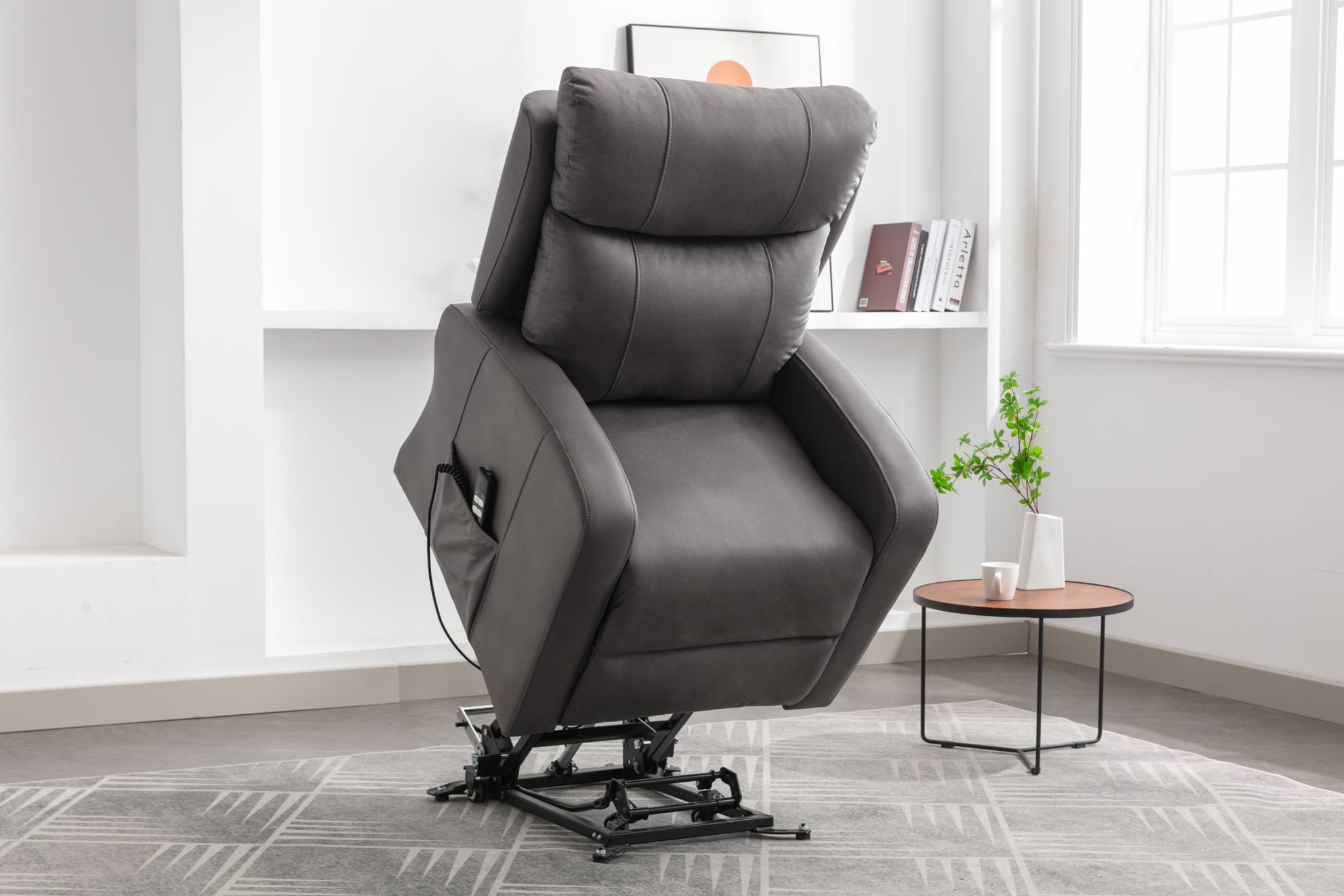Hugo lift & tilt Dual Motor Armchair - Grey – Traynor Furnishings