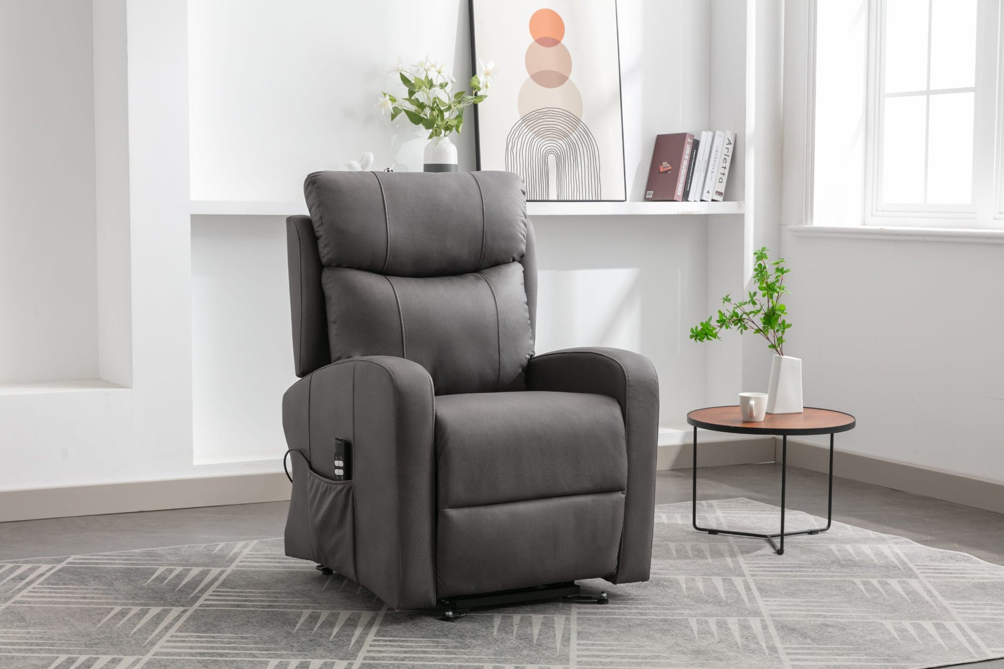 Hugo lift & tilt Dual Motor Armchair - Grey