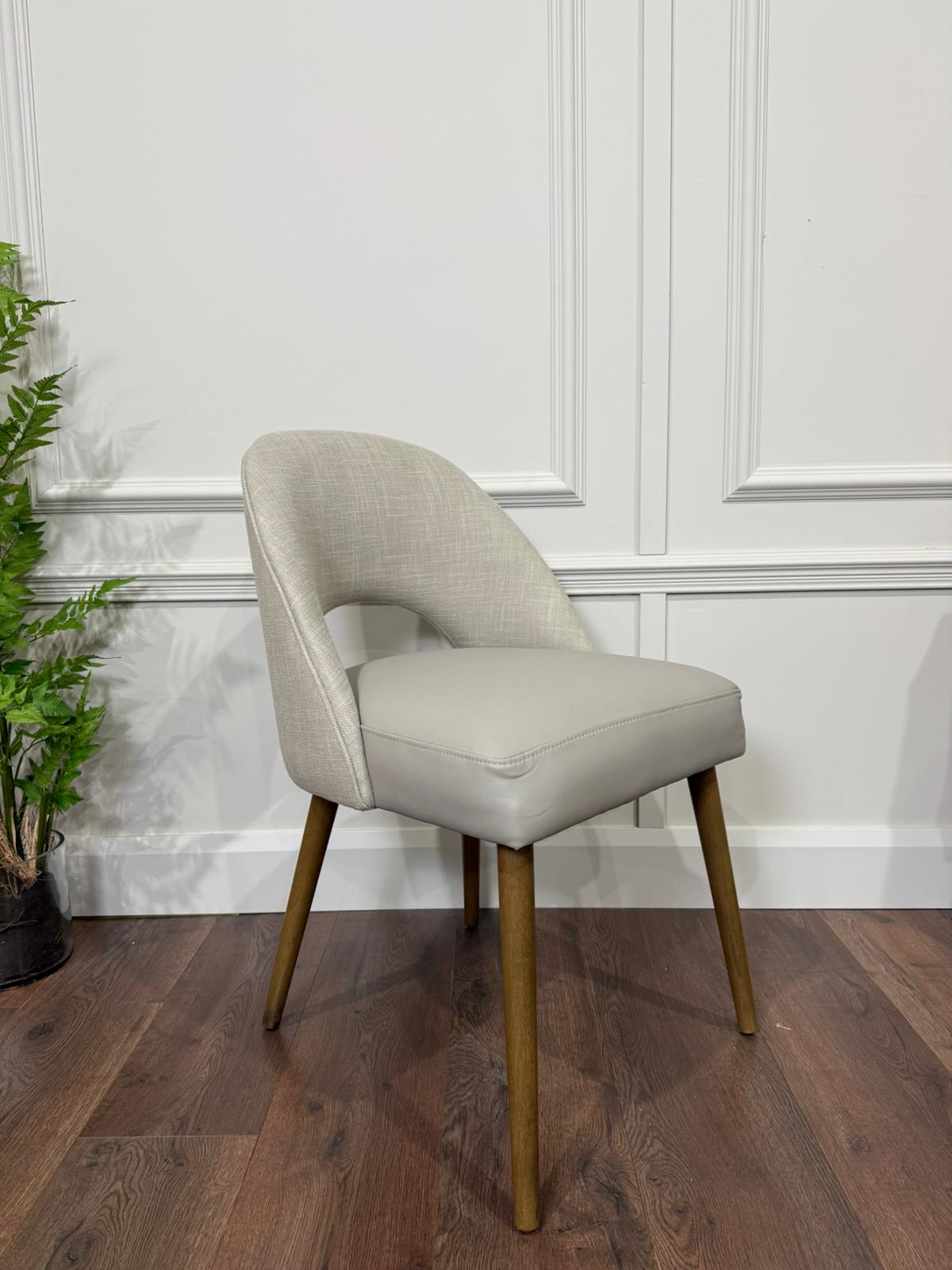 Florence Dining Chair - Linen/ Leather