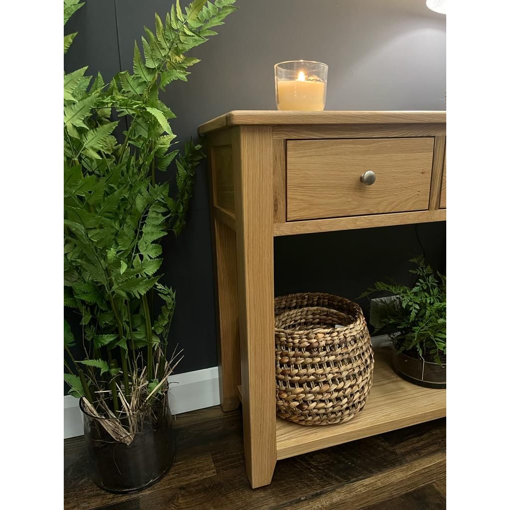 Corby Oak Console  Table