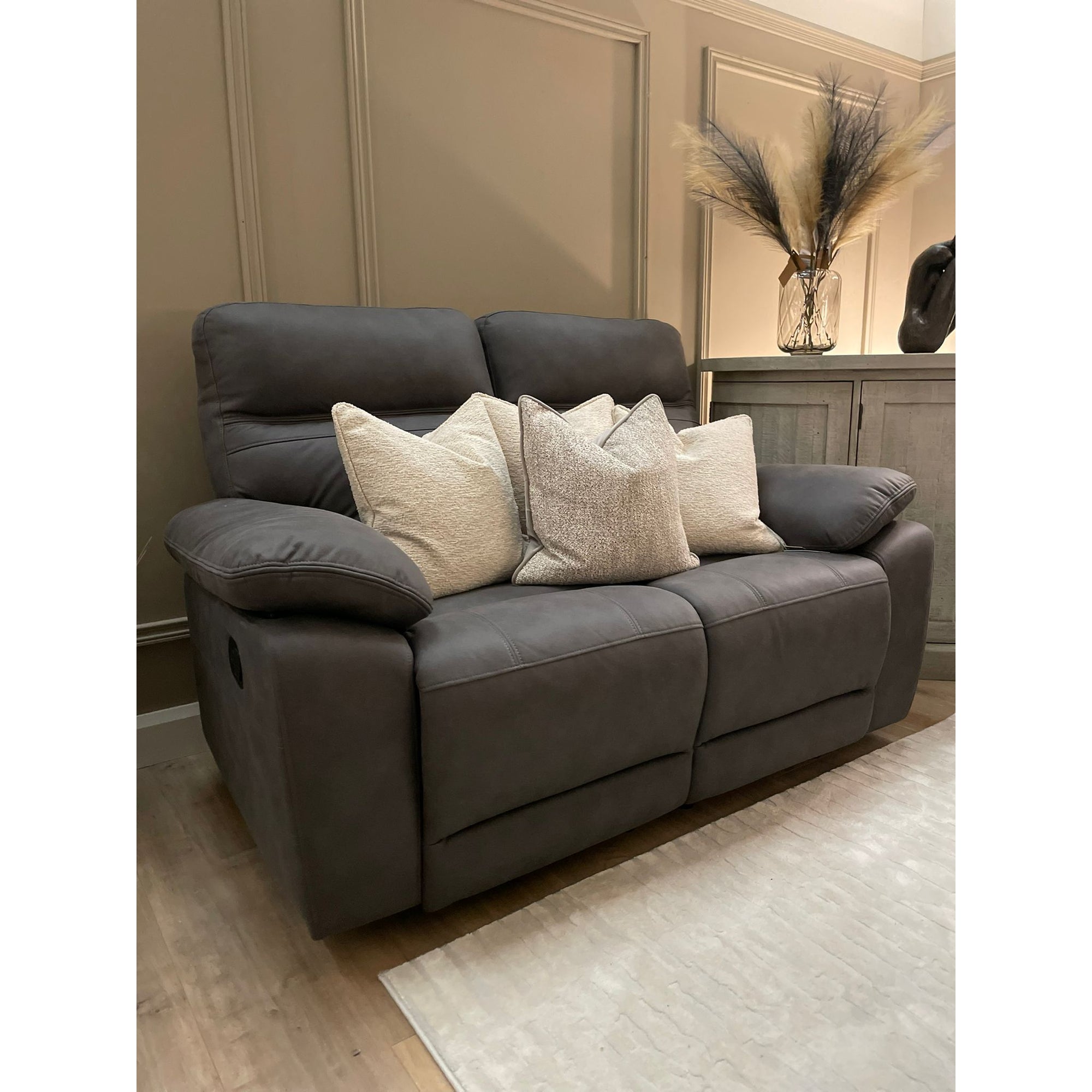 Jude Sofa Range - Charcoal Suede