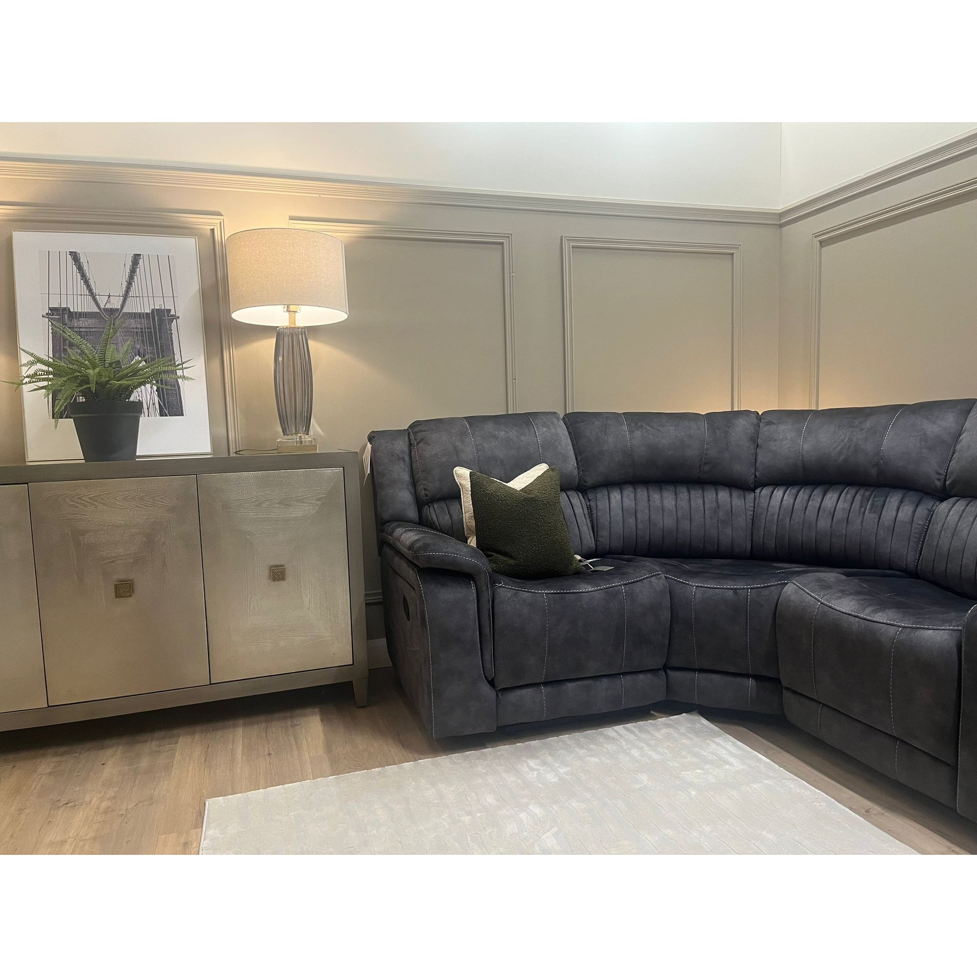 Alaska Power Corner - Charcoal fabric