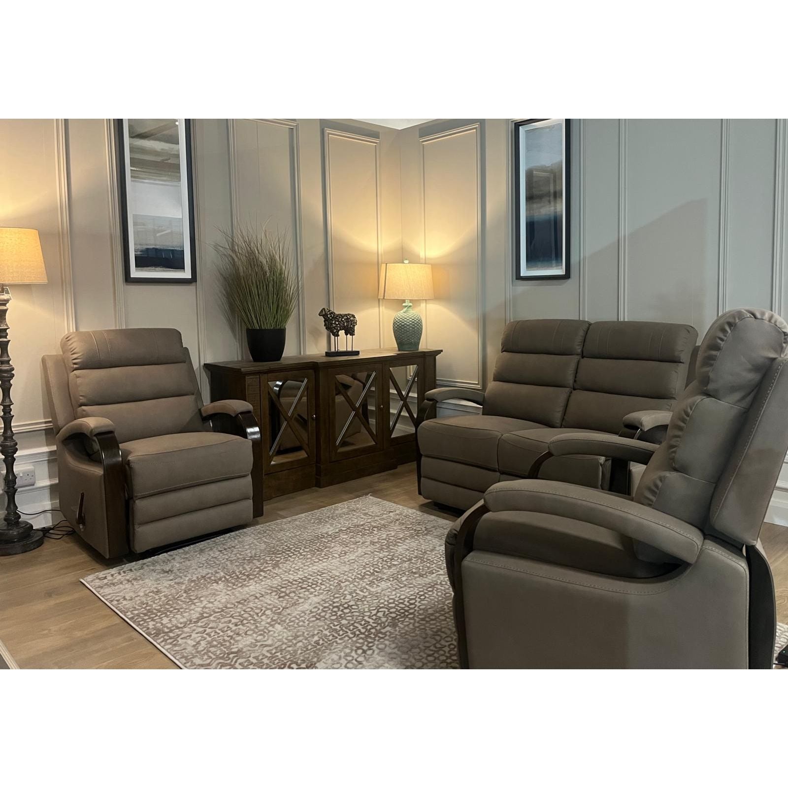 Tony reclining Sofa Range - Taupe