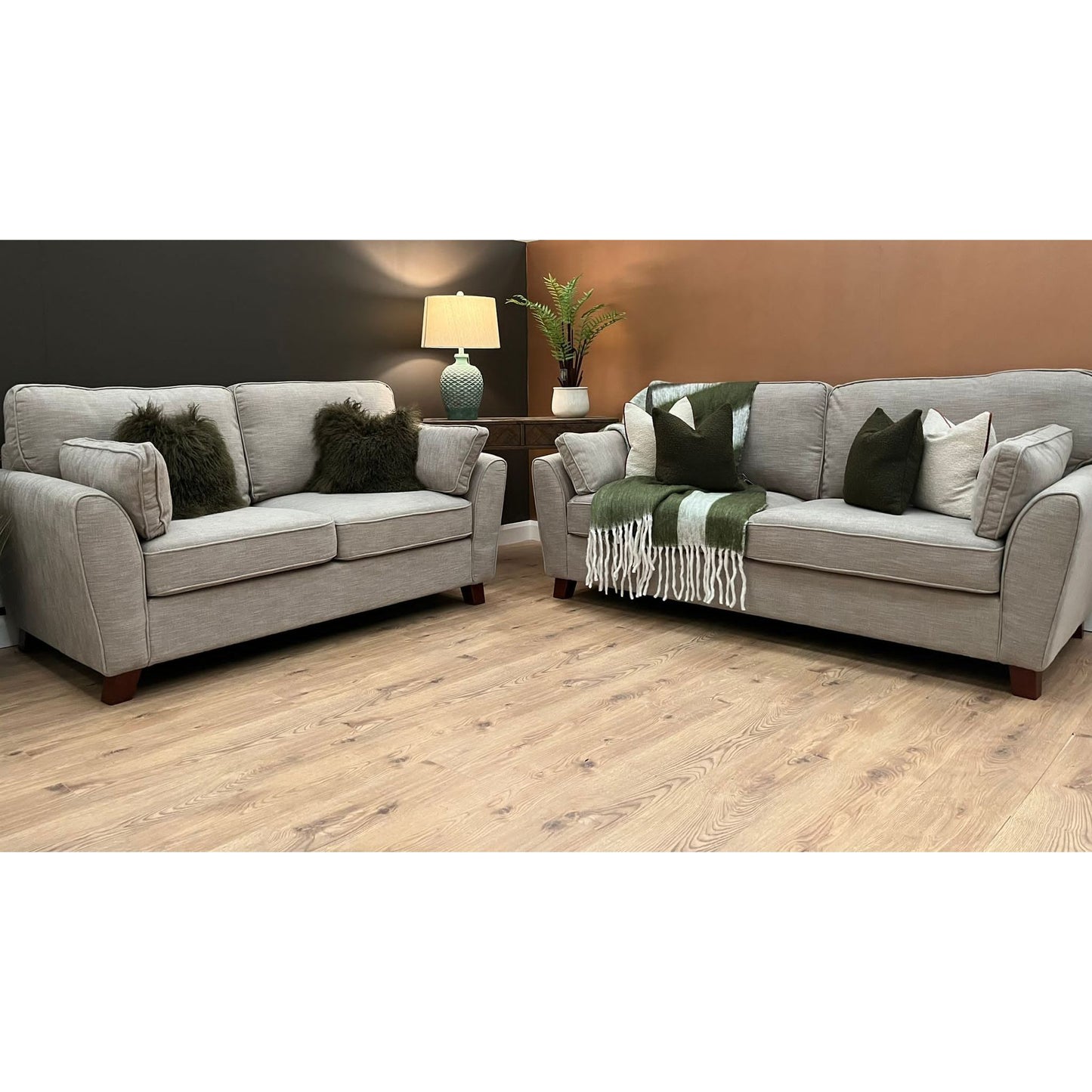 Amalia Sofa Range - Oatmeal Fabric