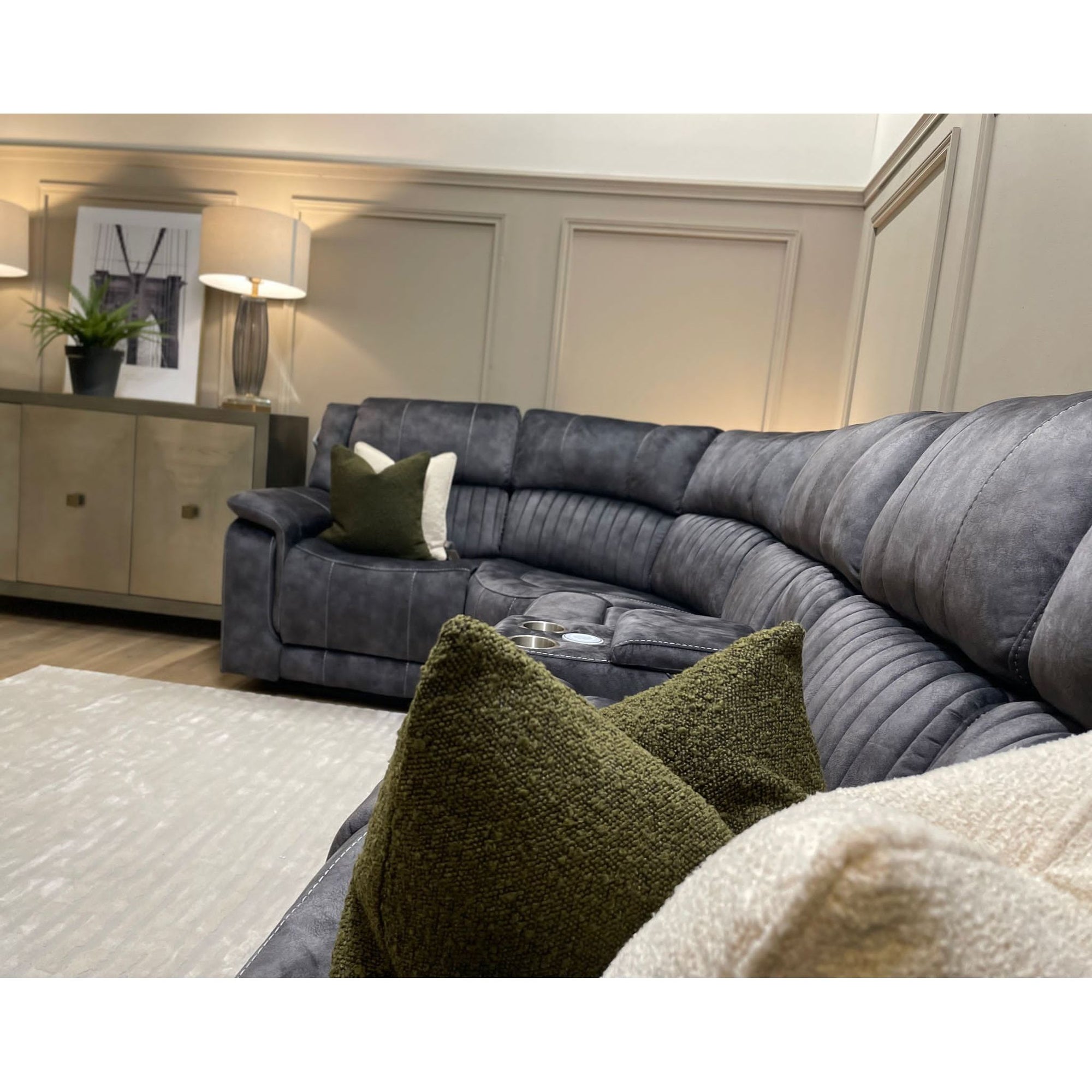 Alaska Power Corner - Charcoal fabric