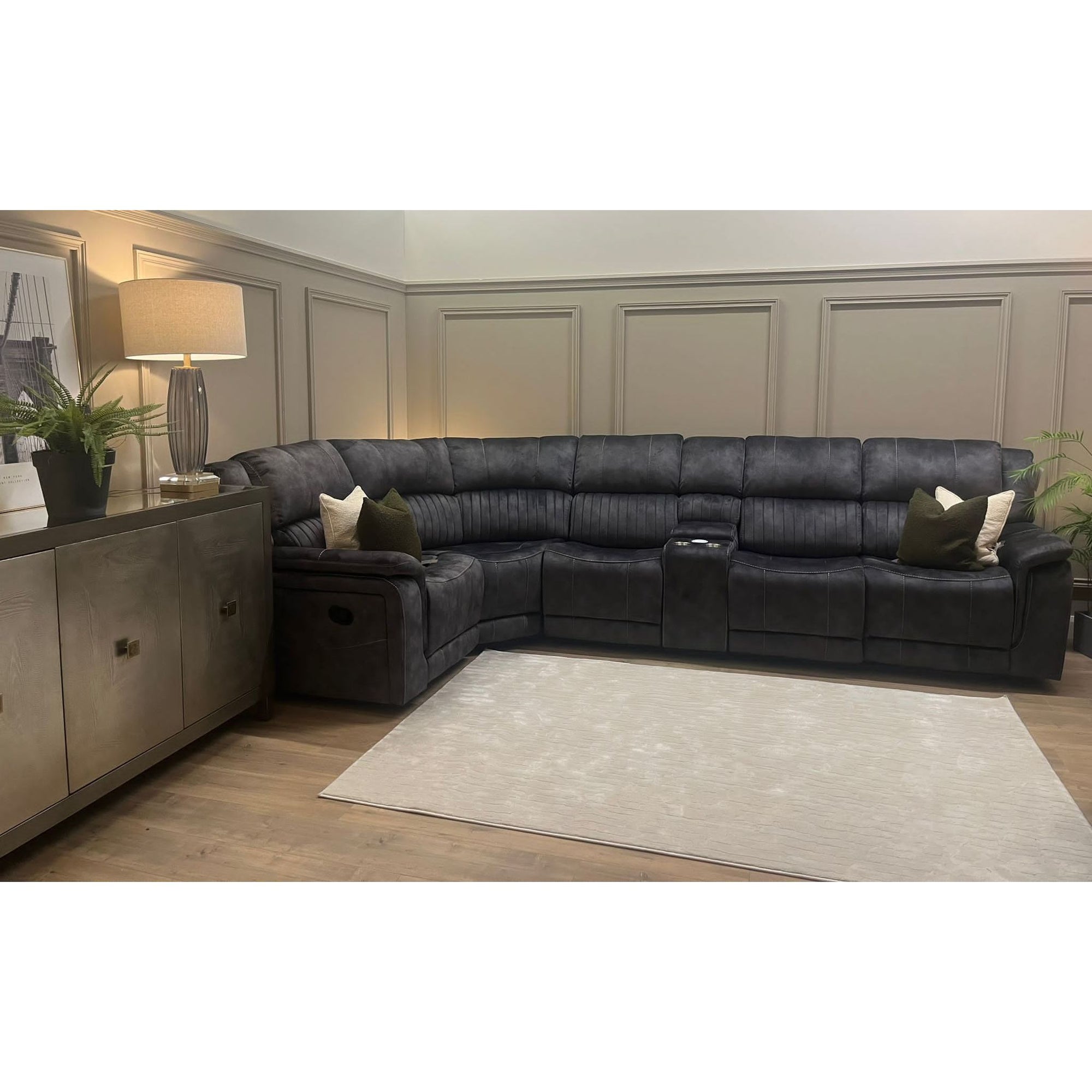 Alaska Power Corner - Charcoal fabric