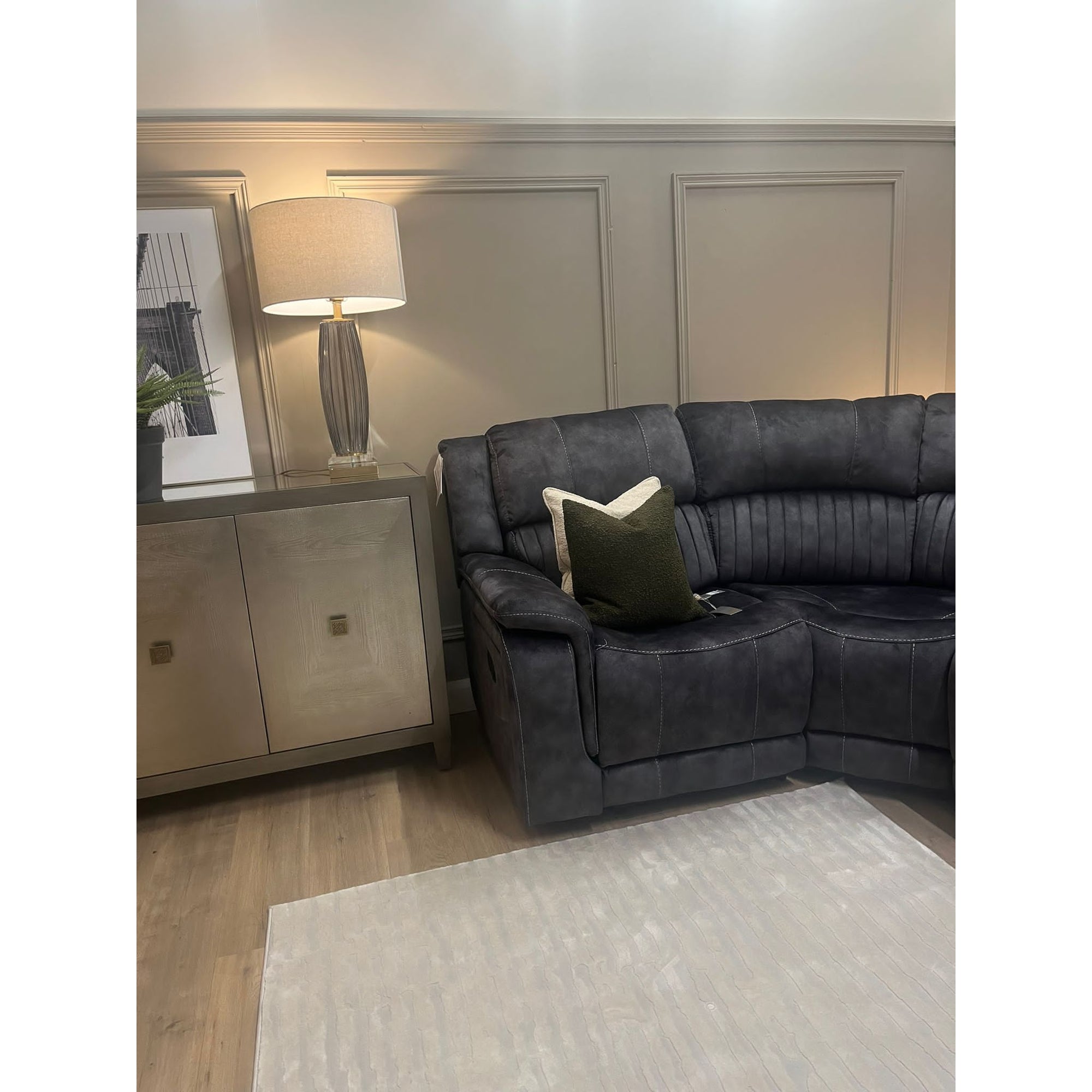 Alaska Power Corner - Charcoal fabric
