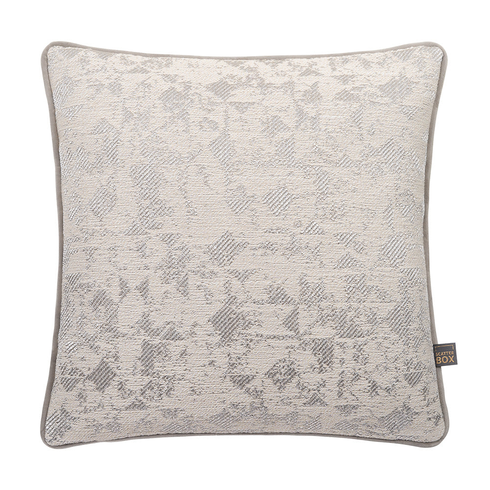 Joni 43x43cm Cushion, Cream/Silver