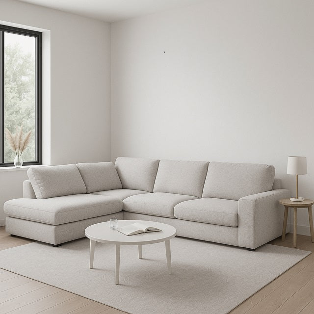 Sierra Corner Lounge Chaise - LHF - Stone Linen