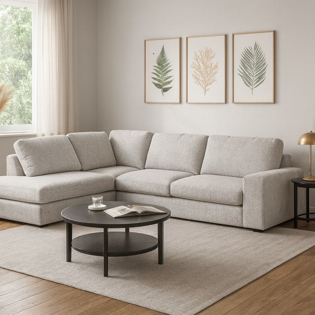 Sierra Corner Lounge Chaise - LHF - Stone Linen