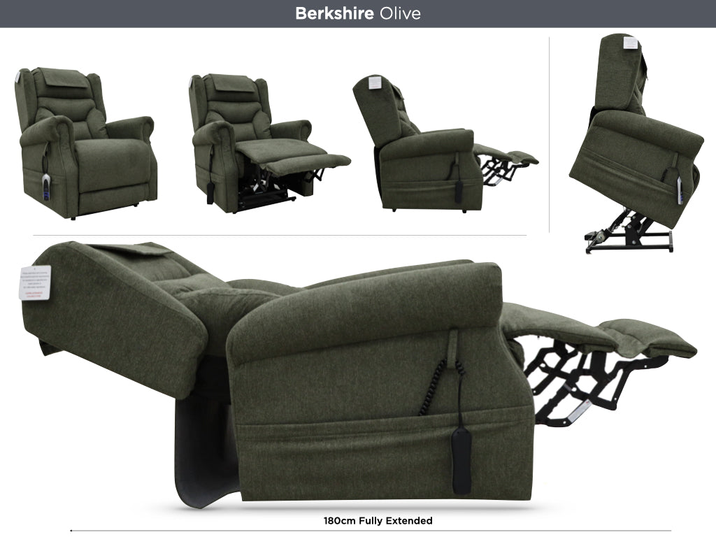 Berkshire lift & tilt Dual Motor Armchair - Olive