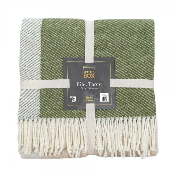Scatter Box Riley Throw 127x178cm, Green