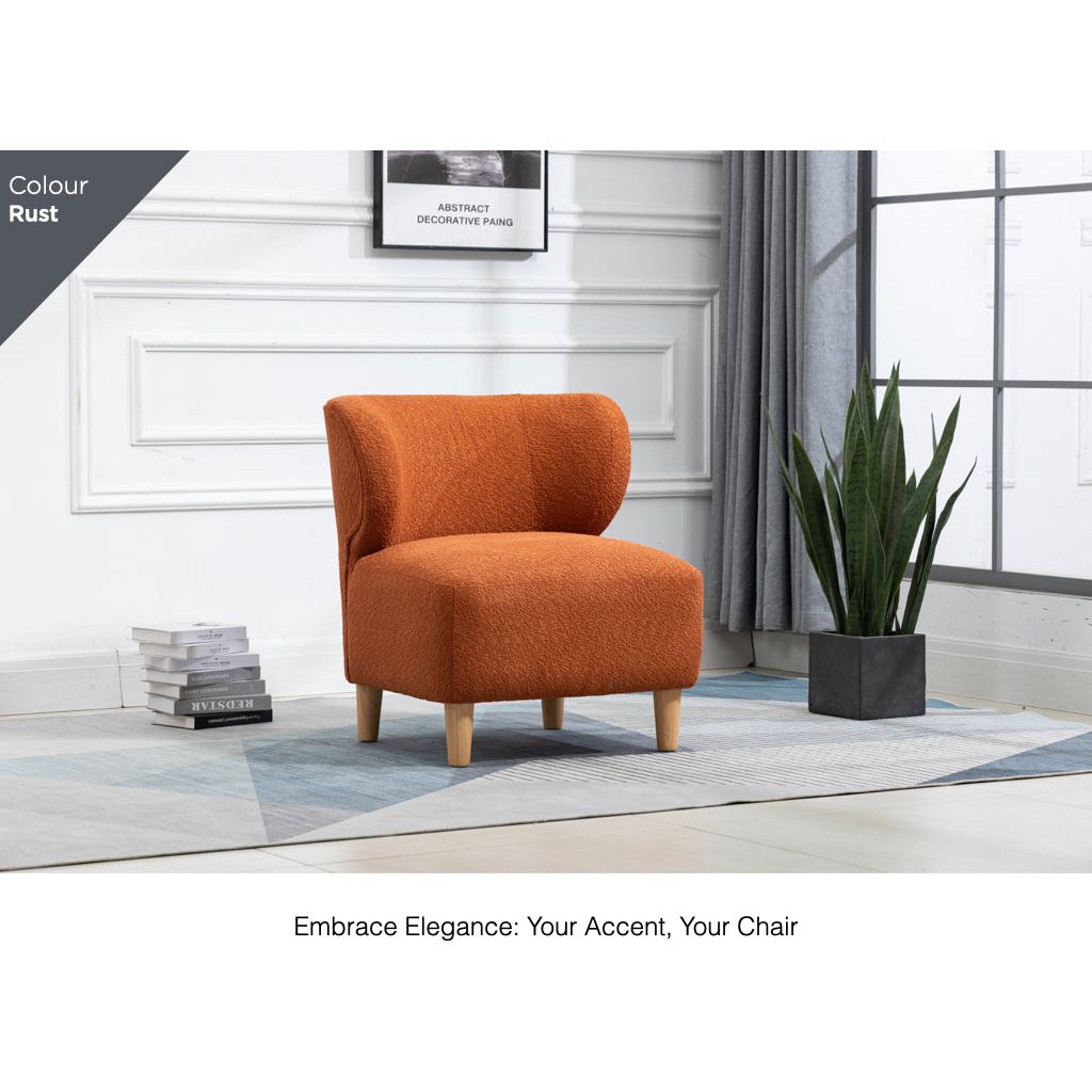 Olivia   Armchair   - Rust