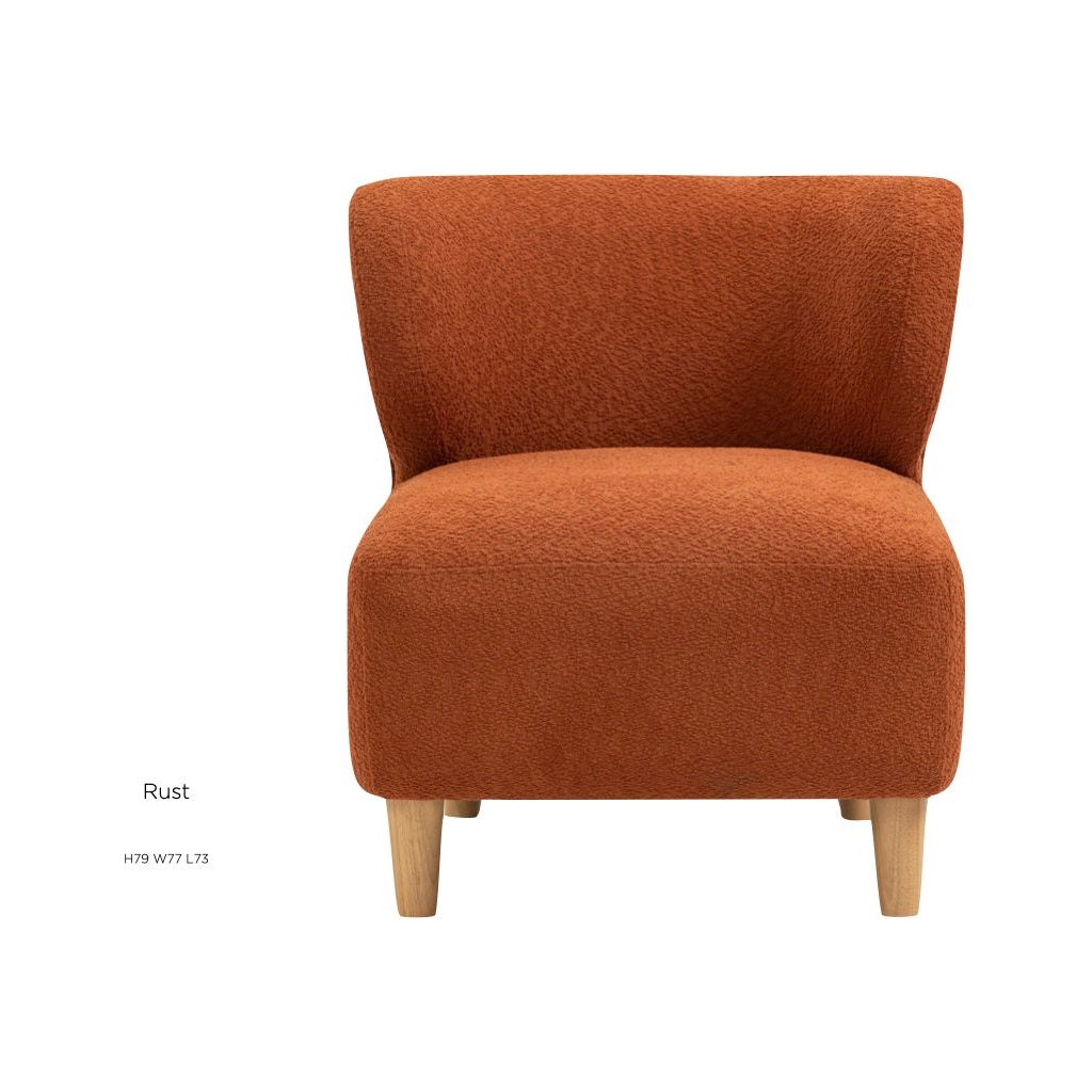 Olivia   Armchair   - Rust