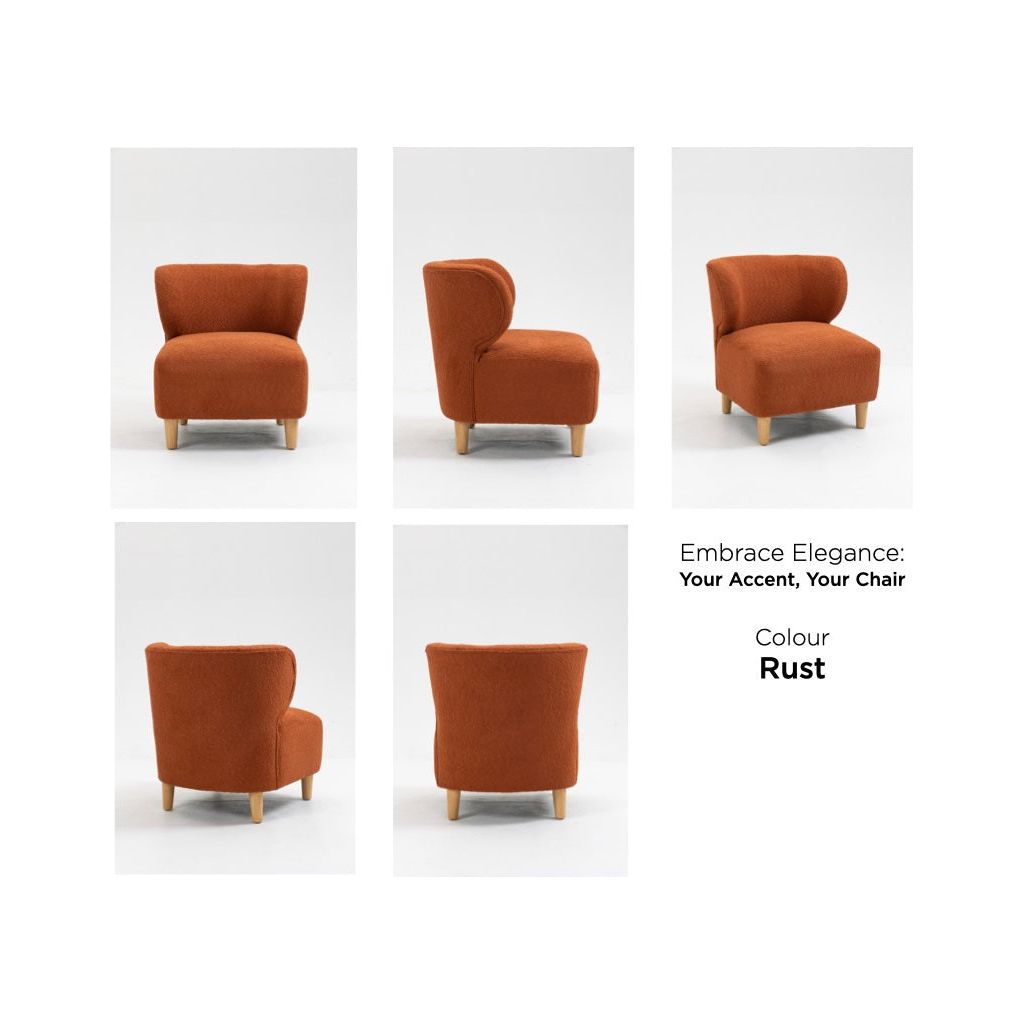 Olivia   Armchair   - Rust