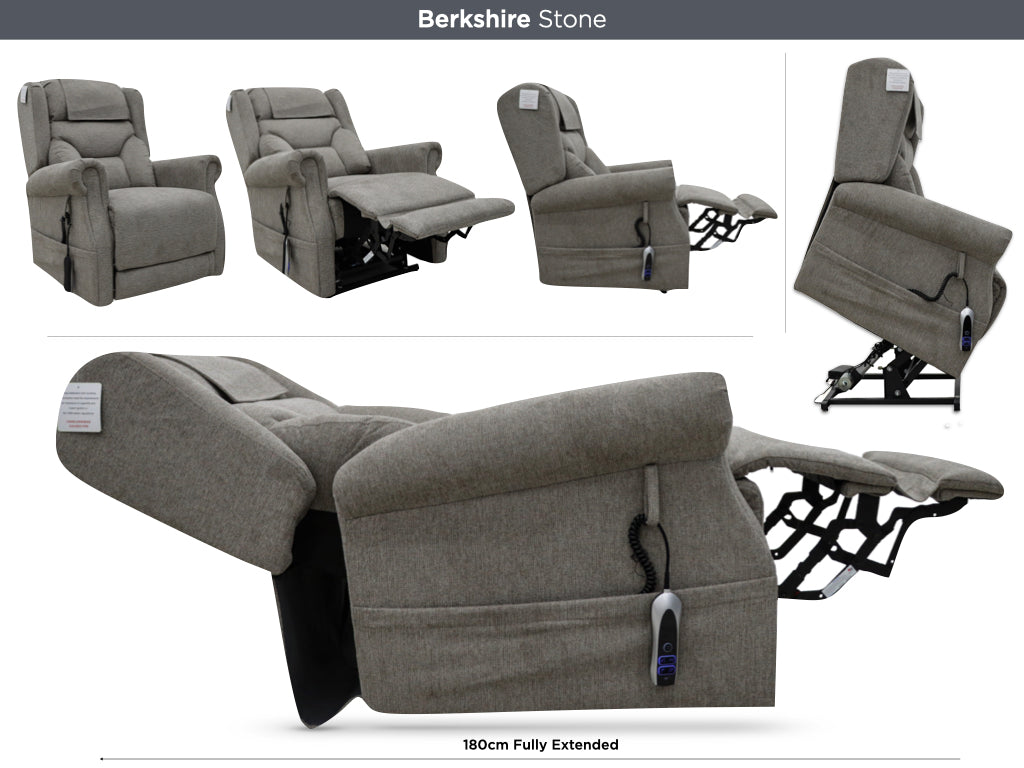 Berkshire Lift & Tilt Dual Motor Armchair - Stone