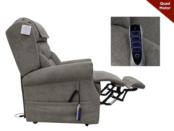 Berk Lift & Tilt Quad Motor Armchair - Stone