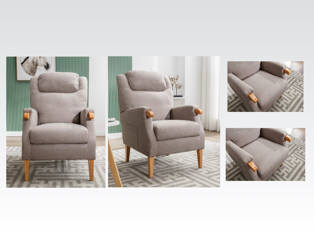 Aster Fireside Chair - Taupe