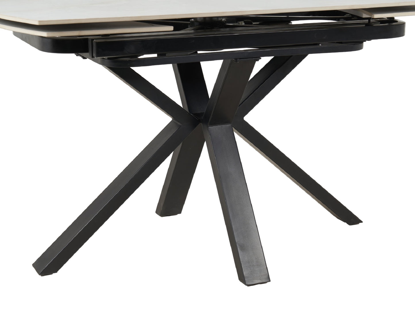 Positano Swivel Extendable Table - White/ Gold Vein Sintered Stone
