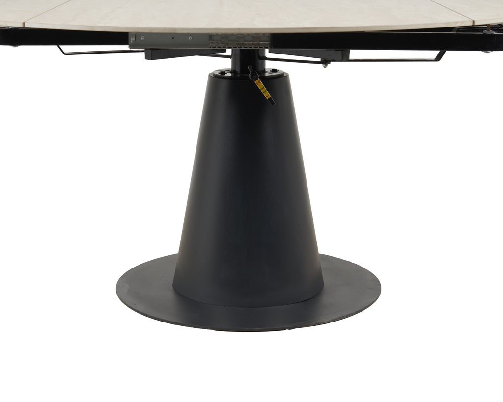 Como Swivel Extendable Table - Cream Sintered Stone
