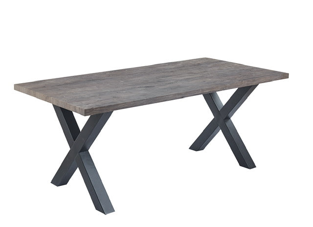 Copenhagen 1.8m Table  +  6 Mae Chairs -  Smoke Grey