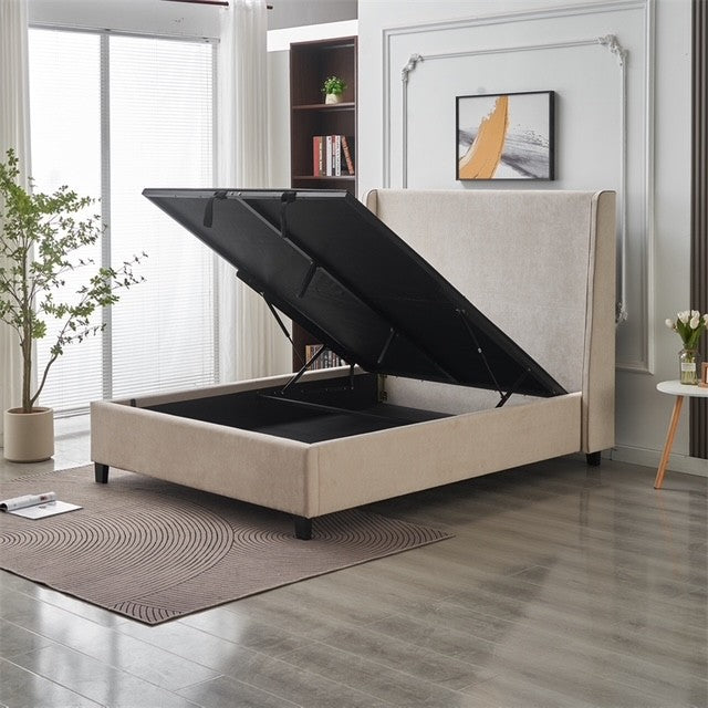 Rivera Ottoman Bed King - Beige