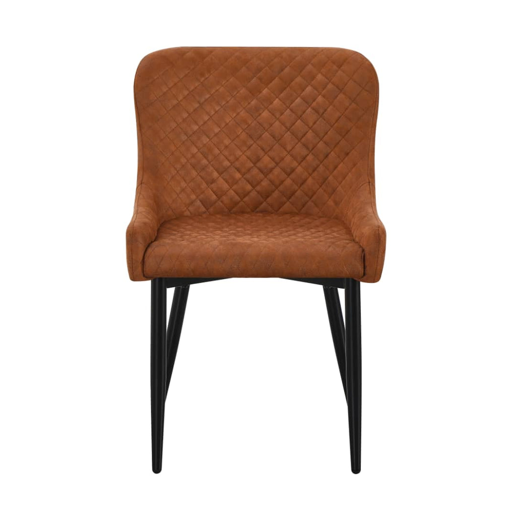 Diamond Dining Chair - Tan Suede