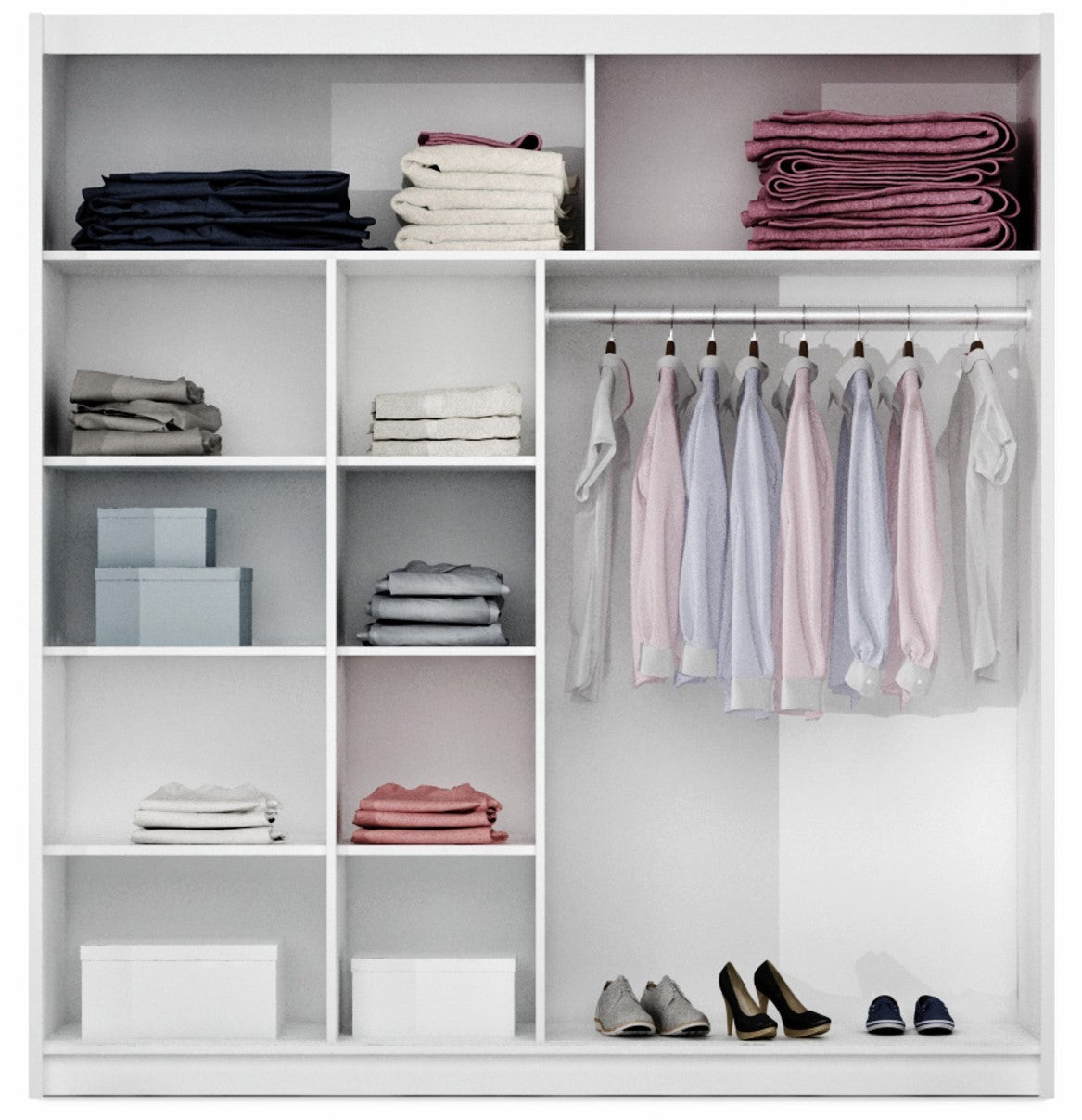 Levi  Sliding Wardrobe  - Oak ( 4 Sizes Available )
