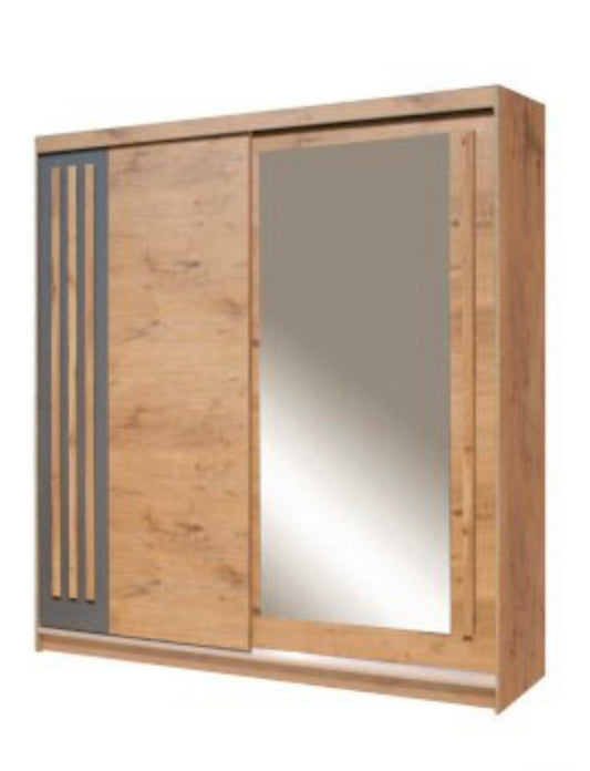 Jacob 2m Sliding Wardrobe  - Oak