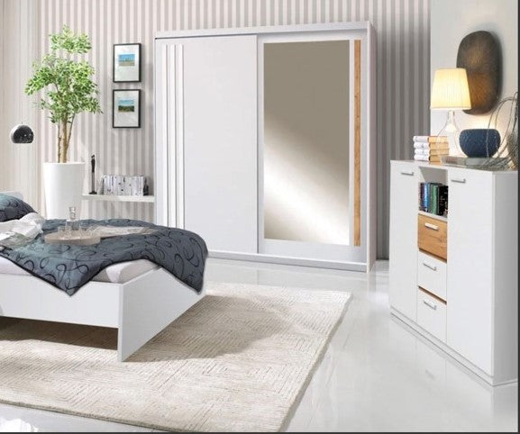 Jacob 2m Sliding Wardrobe  - White