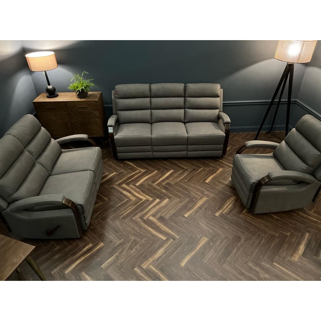 Tony reclining Sofa Range - Smoke Grey