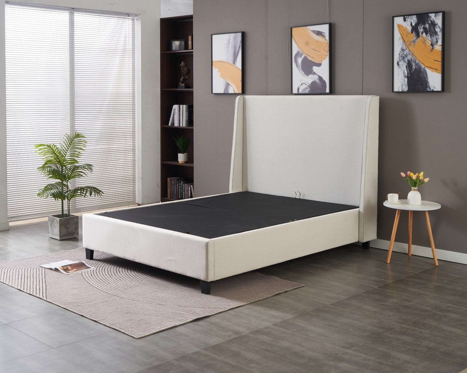 Rivera Ottoman Bed Super King - Beige