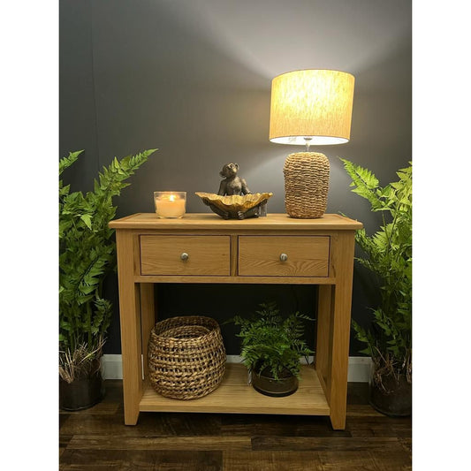 Corby Oak Console  Table