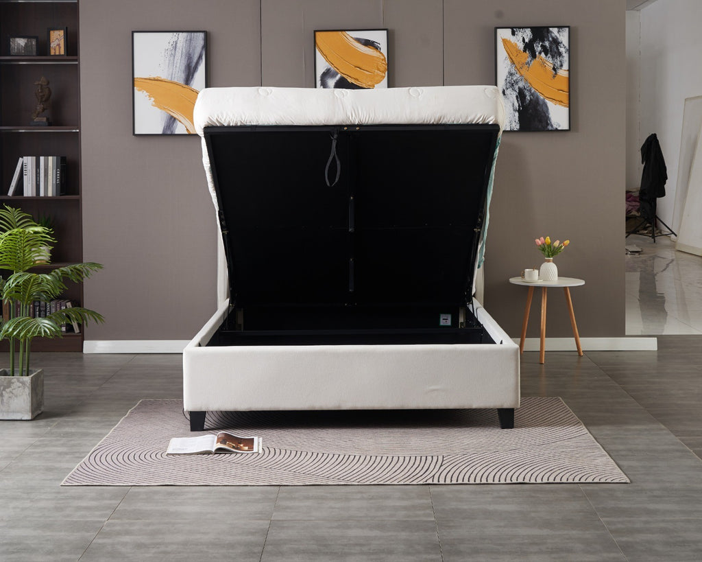 Rivera Ottoman Bed King - Beige