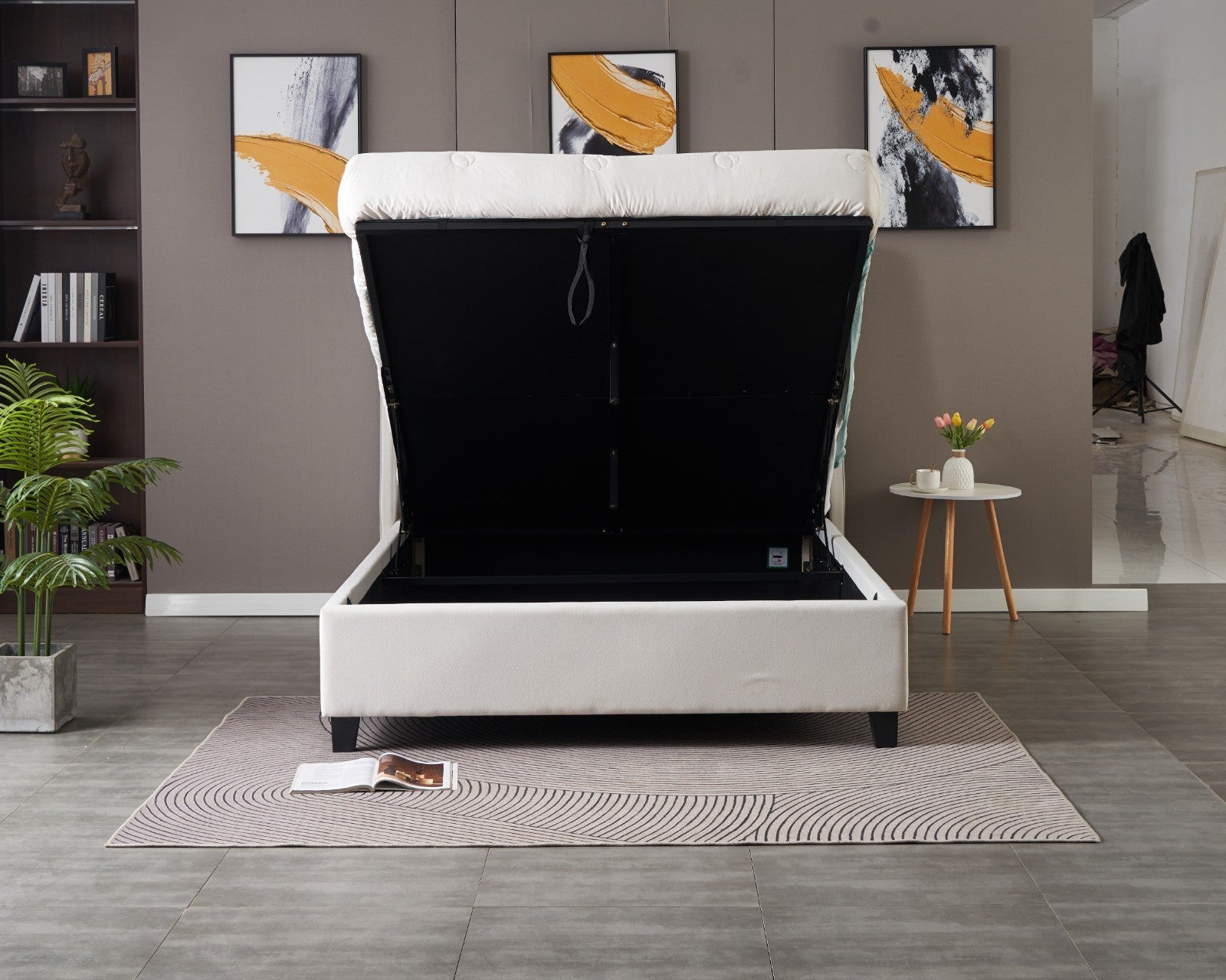 Rivera Ottoman Bed Super King - Beige