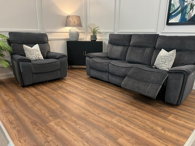 Scarlet Power Recliner Sofa Range - Dark Grey