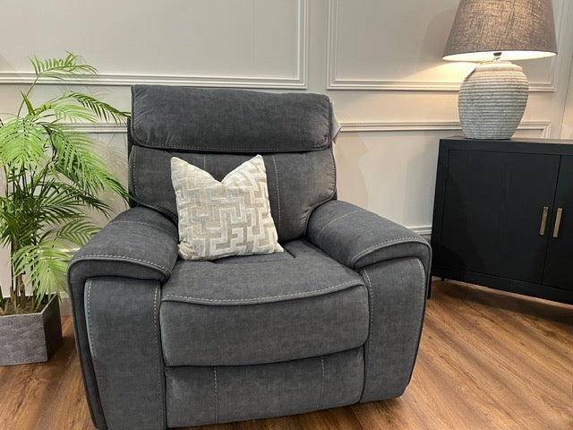 Scarlet Power Recliner Sofa Range - Dark Grey
