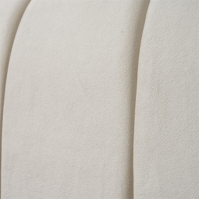 Ascot Ottoman Bed Double - Cream Velvet
