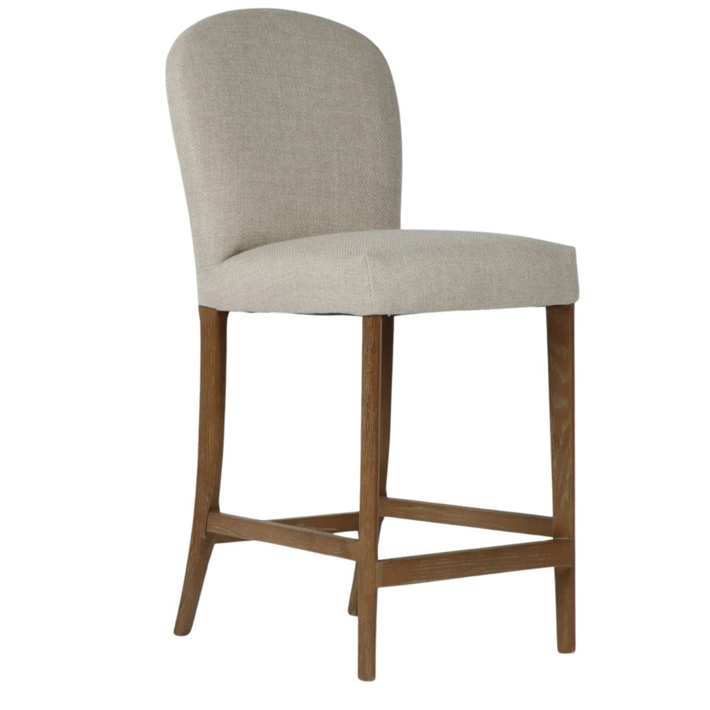 Jenny Bar Stool - Oatmeal Linen Fabric