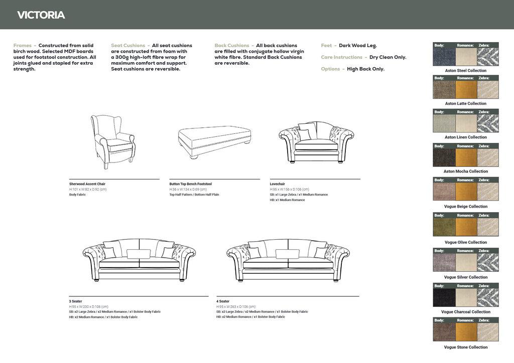 Victoria Sofa Range