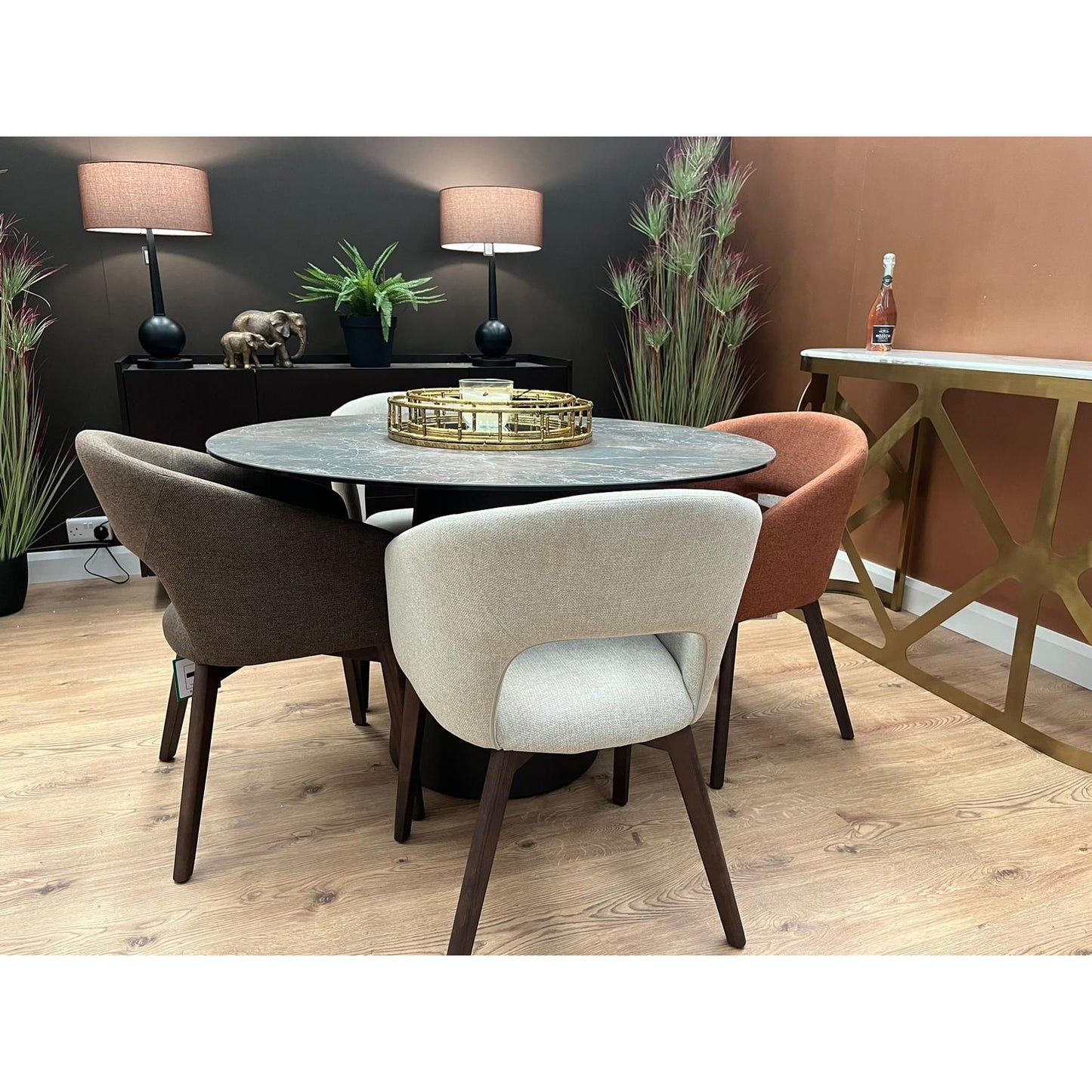 Zuri Dining Set - Ceramic Brown