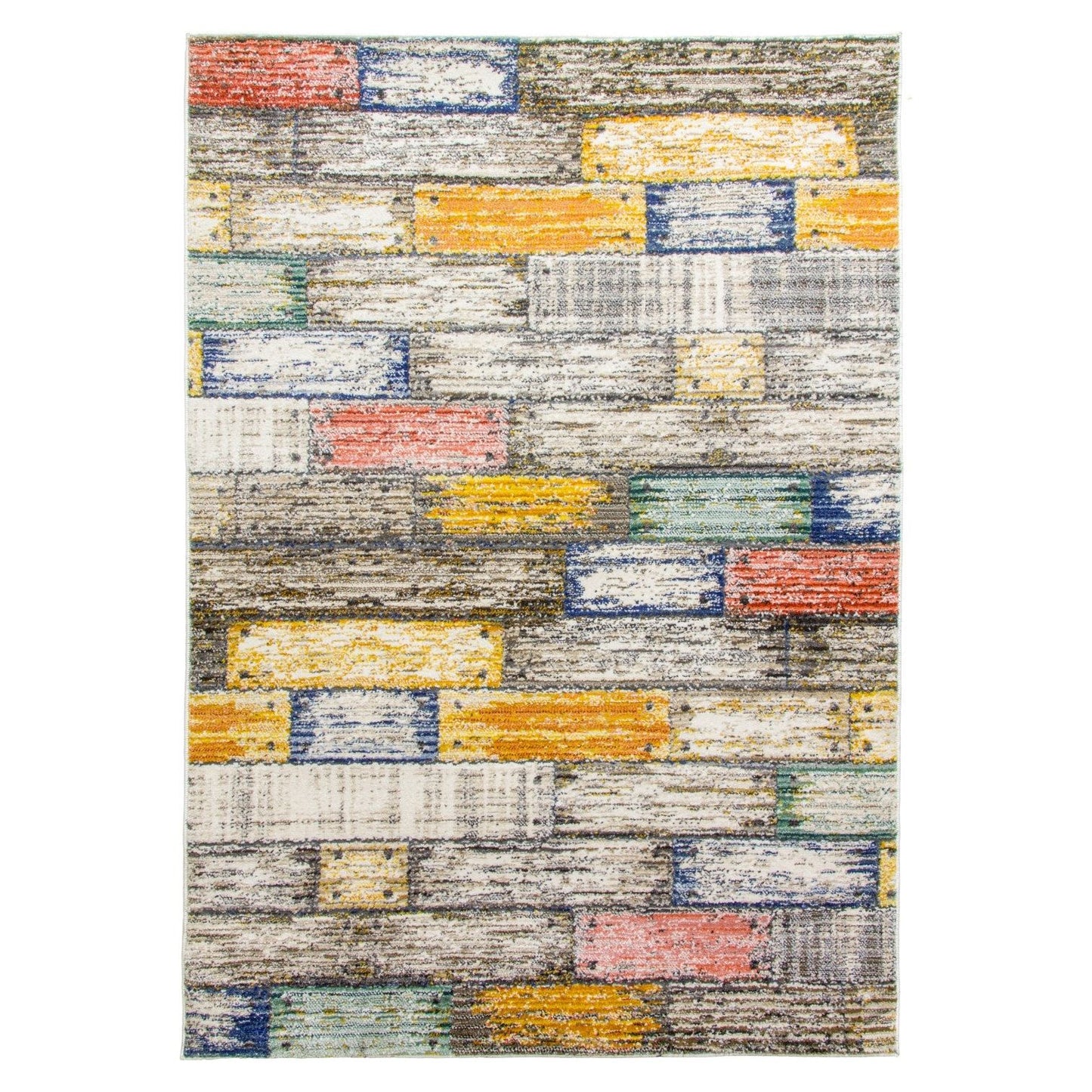 Multicoloured Bricks Rug - Mystique